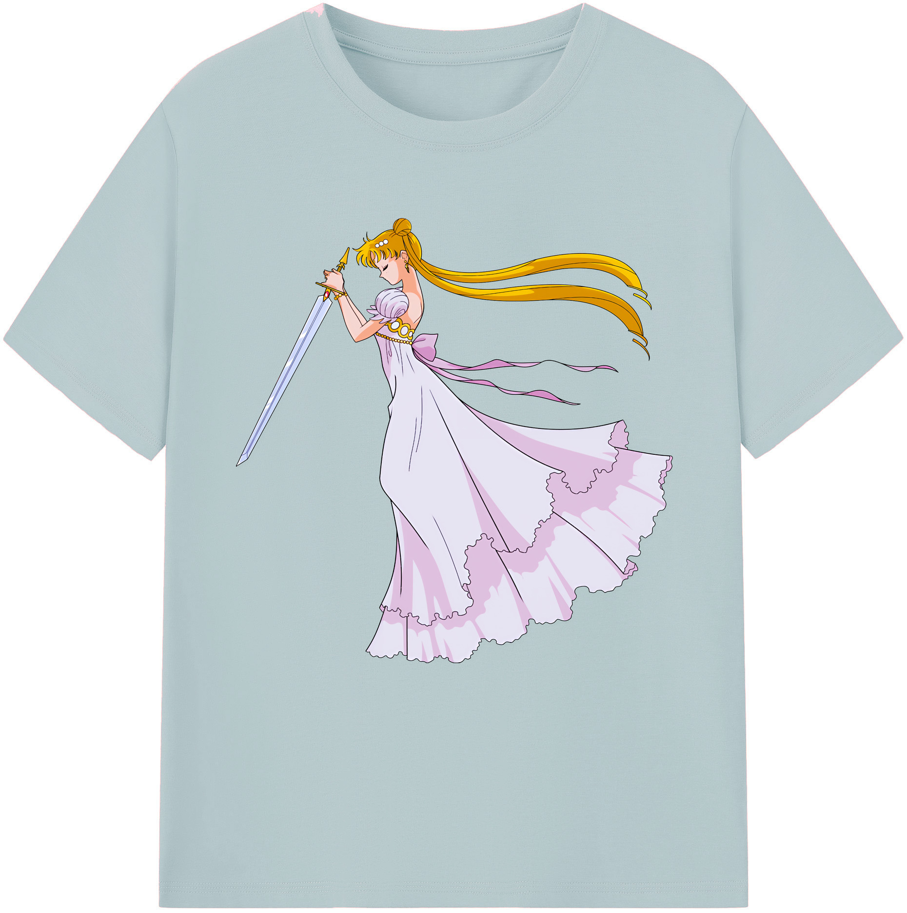 （画像用） 美少女戦士セーラームーン 愛野 美奈子 あいの みなこ Sailor Moon Aino Minako 綿100％半袖Tシャツ（フロントプリント）